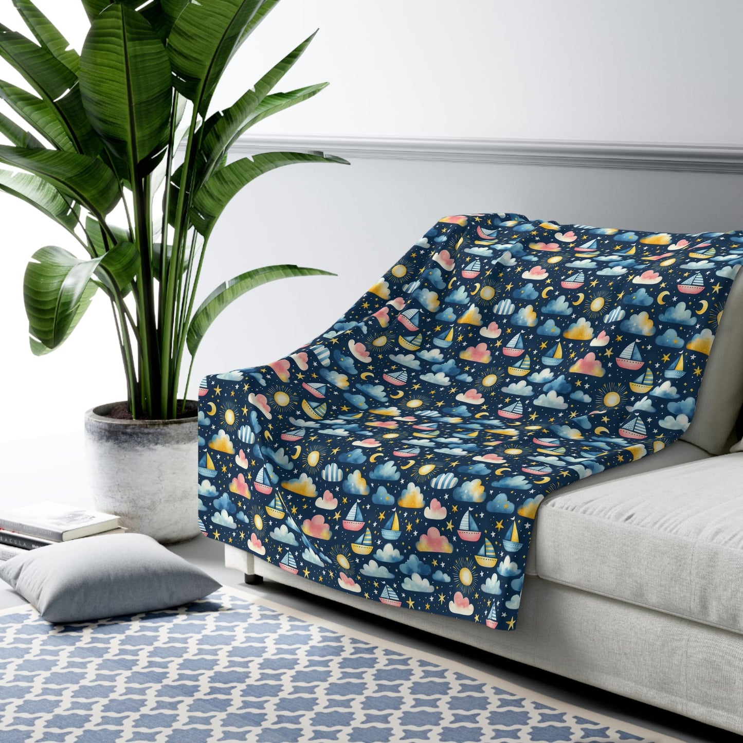 Night Sail Dreams Fleece Blanket