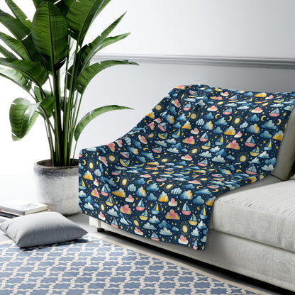 Night Sail Dreams Fleece Blanket