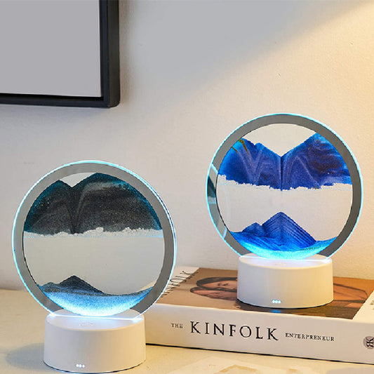 Falling Sand Disc Lamp