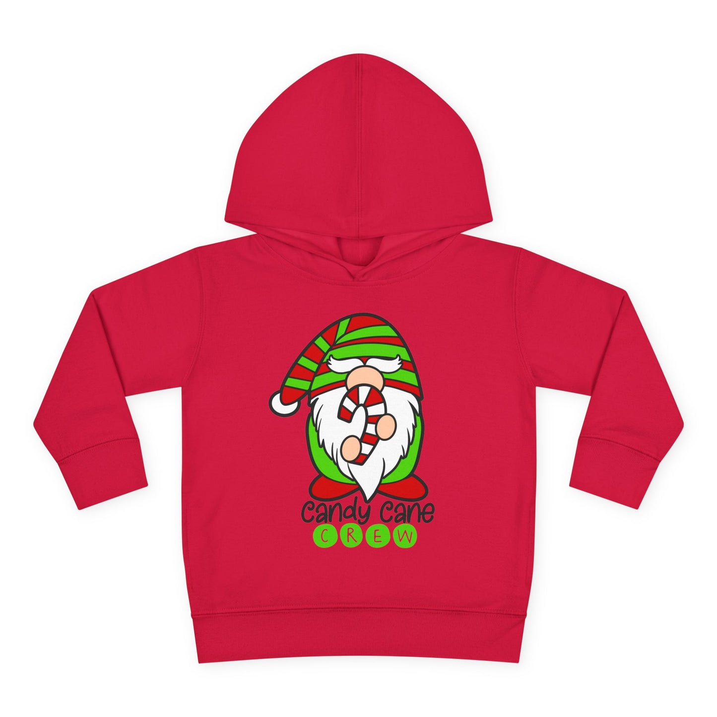 Candy Cane Crew Gnome Toddler Pullover Fleece Hoodie