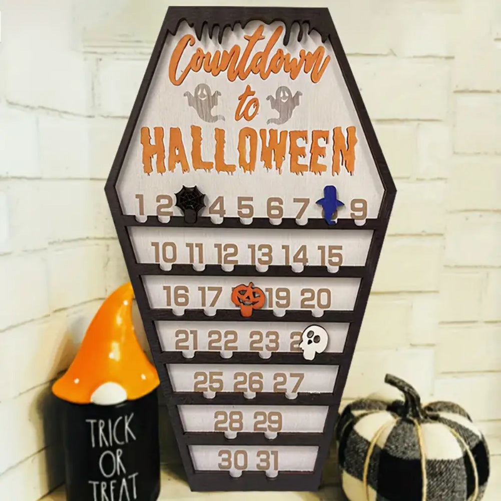 Halloween Coffin-Shaped Countdown Calendar