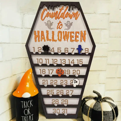 Halloween Coffin-Shaped Countdown Calendar