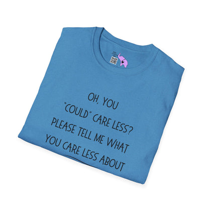Couldn't Care Less Grammar Adult T-shirt