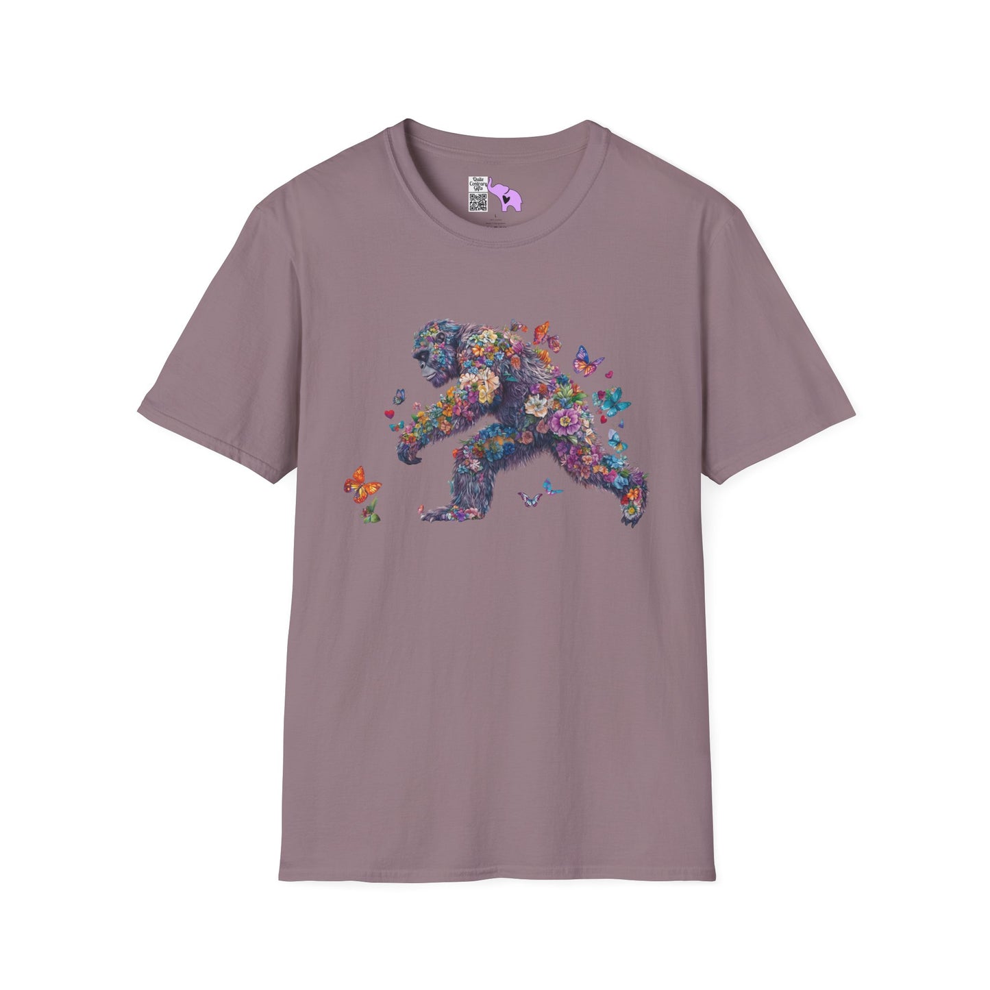 Flowers & Butterflies Bigfoot Adult T-shirt
