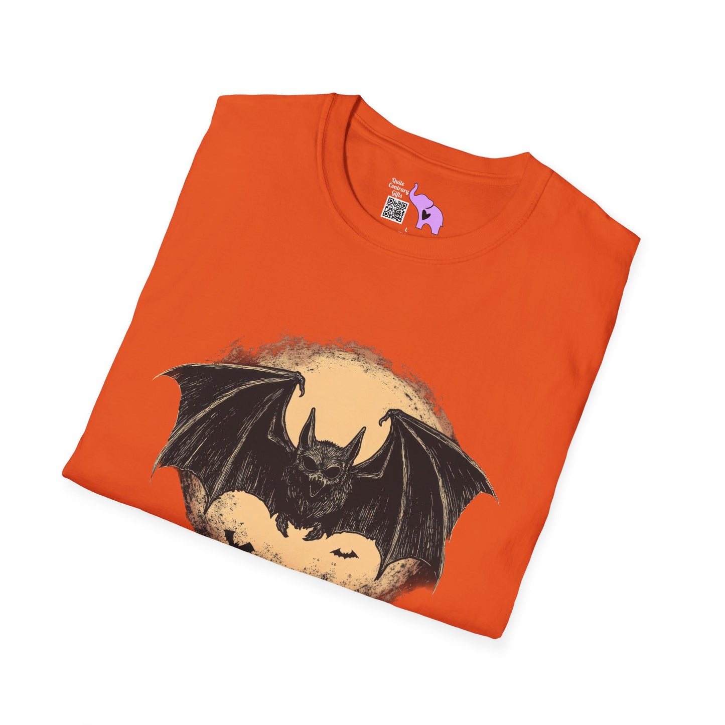 Bat Over Moon Adult T-shirt