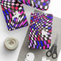 Warped Purple Checkered Wrapping Paper
