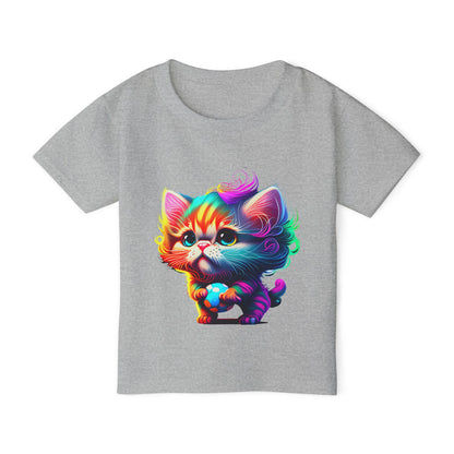 Cute Colorful Kitten Heavy Cotton™ Toddler T-shirt