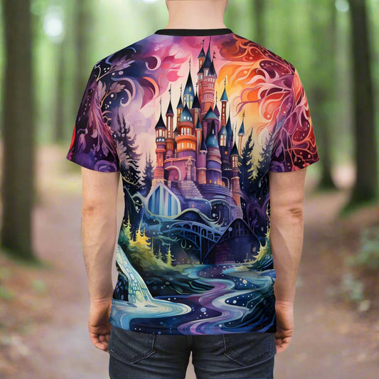 Alice In Wonderland-Themed Unisex Cut & Sew Tee (AOP)