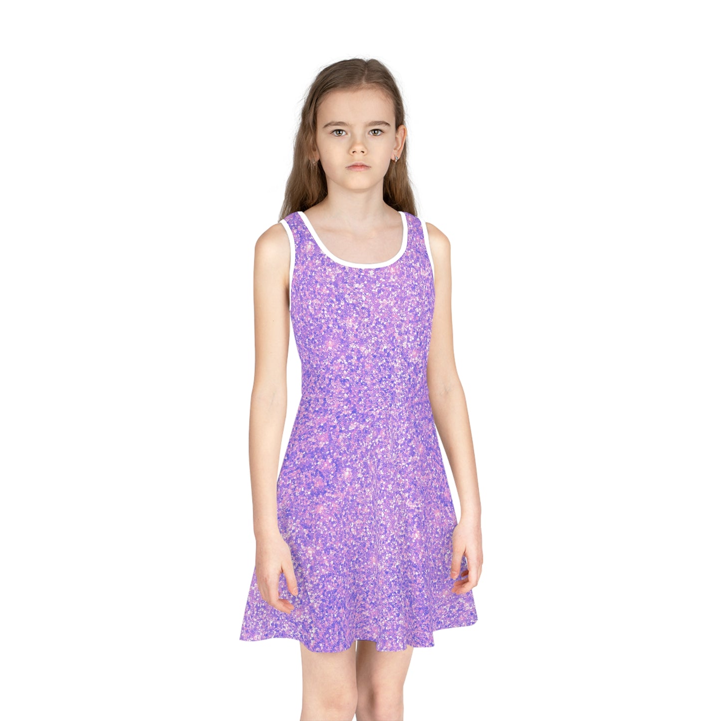 Lavender Crystal Girls' Sleeveless Sundress