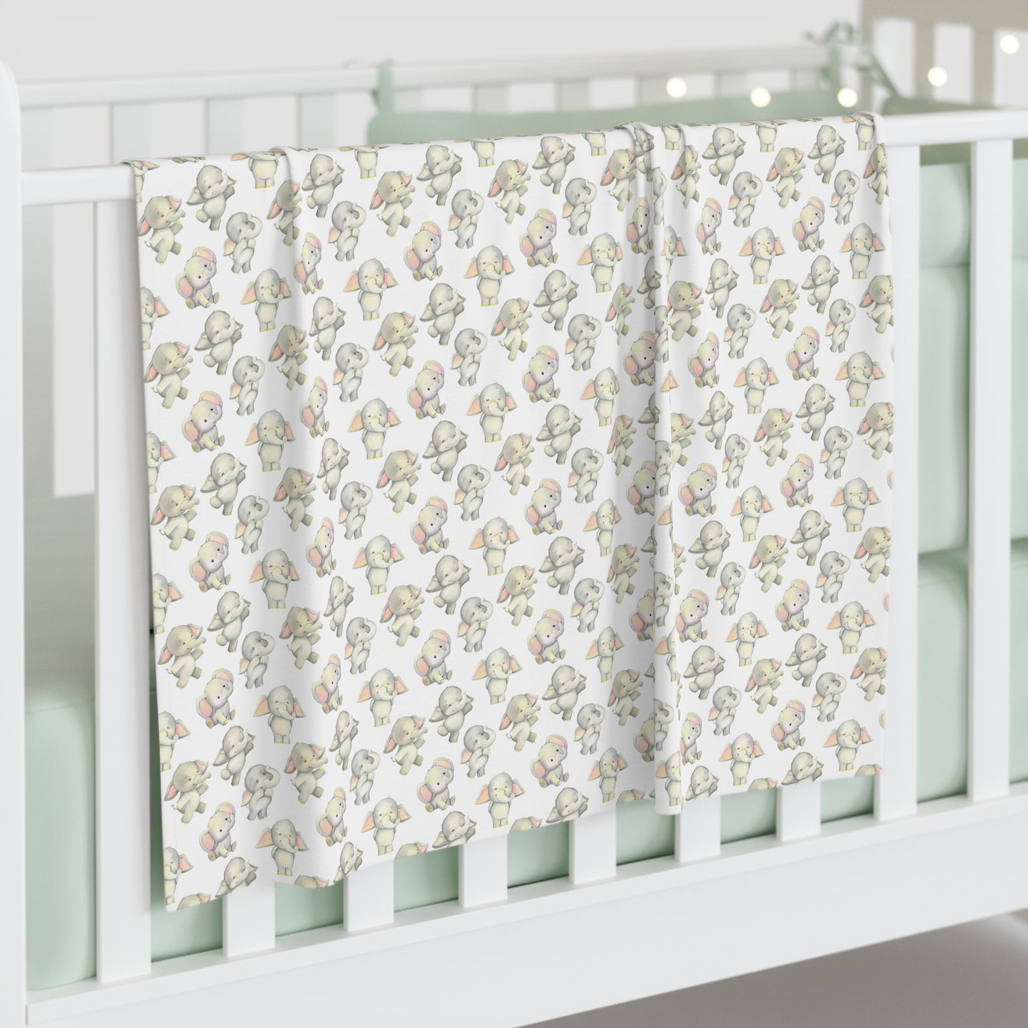Dancing Elephants Swaddle Blanket