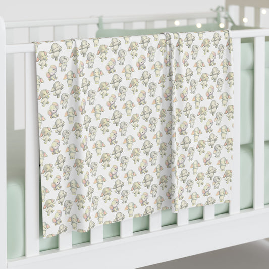 Dancing Elephants Swaddle Blanket