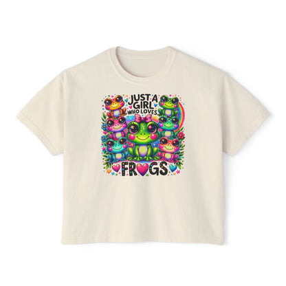 Just A Girl Who Loves Frogs Women's Boxy Tee