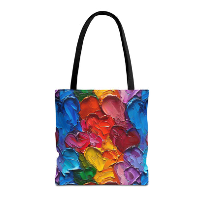 Palette Knife Hearts Canvas Tote Bag