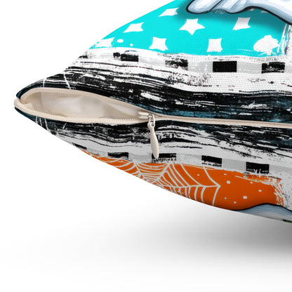 Bloom & Boo Patchwork Throw Pillow