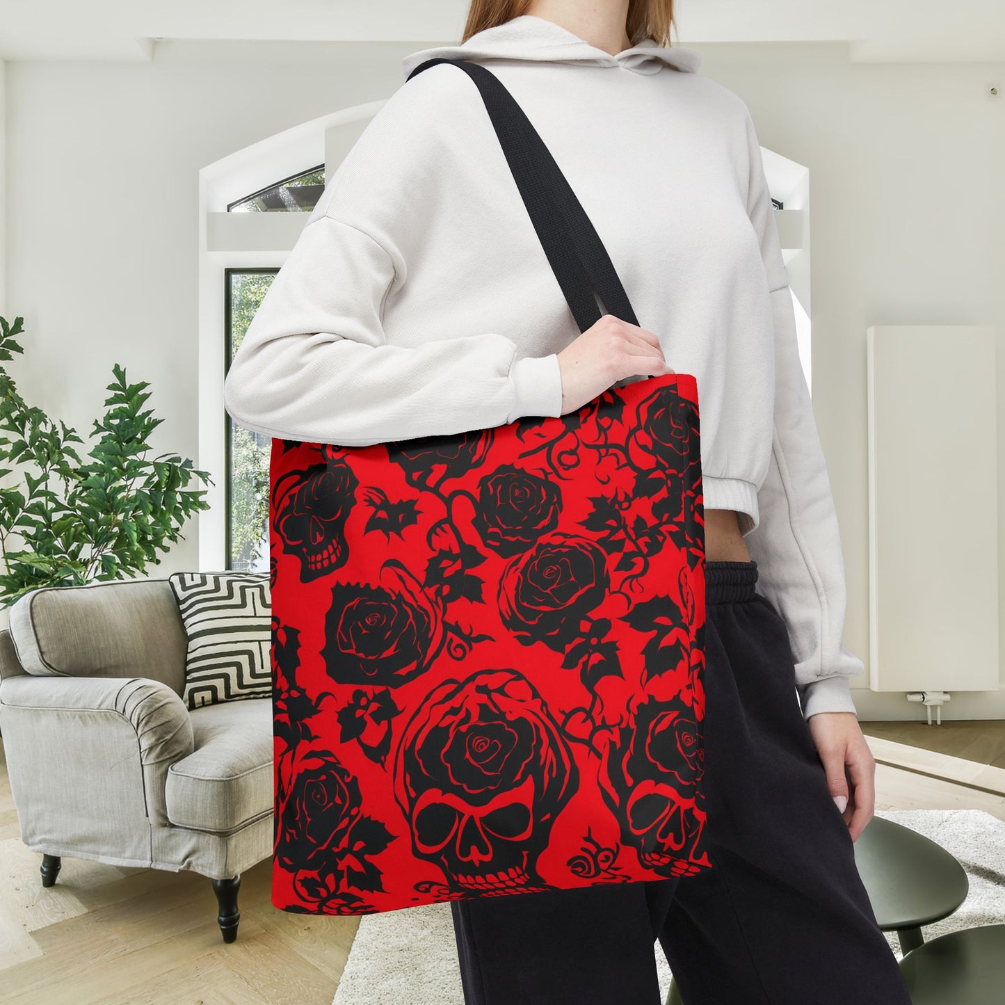 Crimson Masquerade Canvas Tote Bag