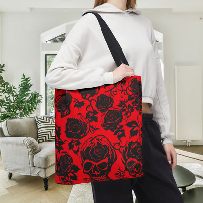 Crimson Masquerade Canvas Tote Bag