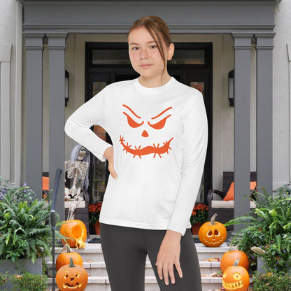 Loopy Jack-O-Lantern Youth Long Sleeve Tee