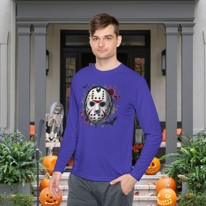 Creepy Killer Mask Adult Long Sleeve Tee