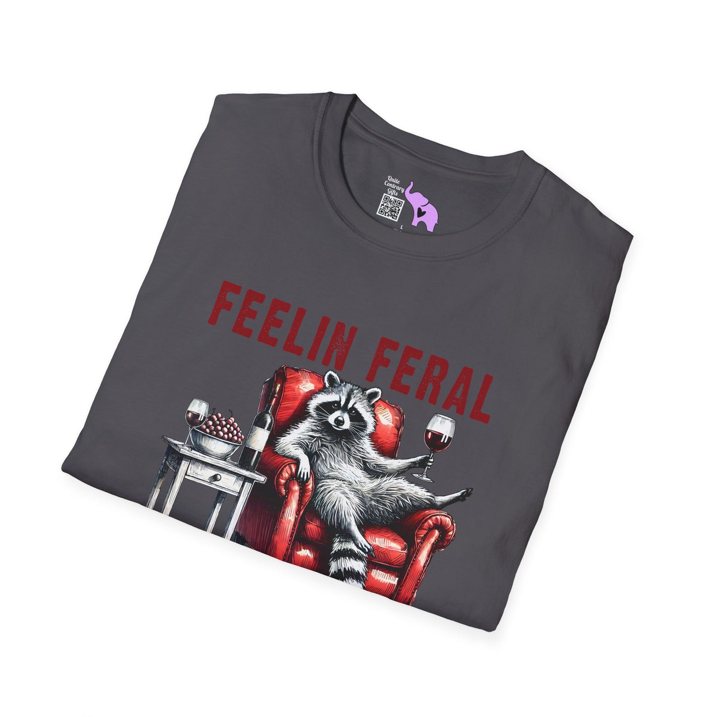 Feelin Feral (Racoon) Adult T-shirt