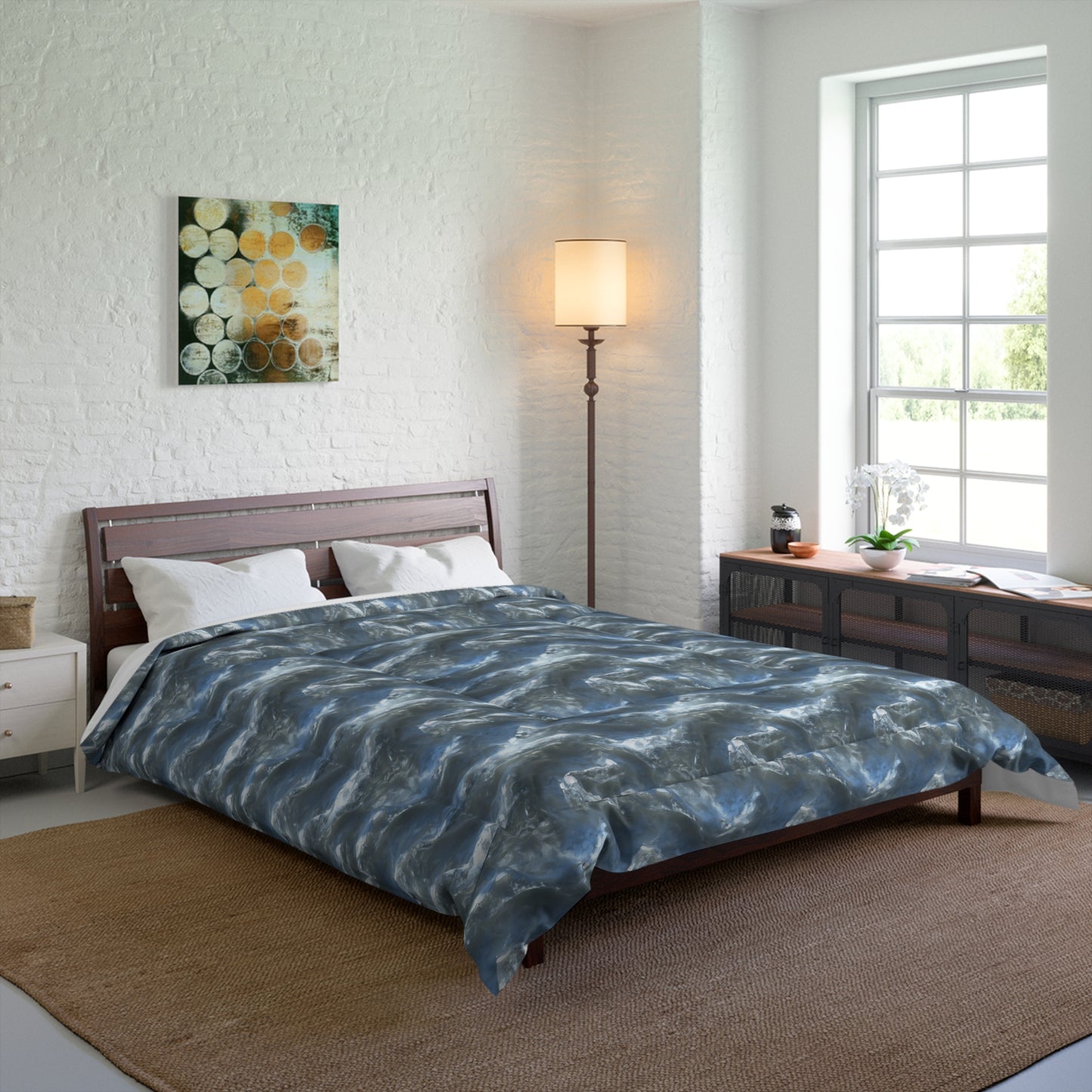 Snowdrift Sheer & Lace Comforter