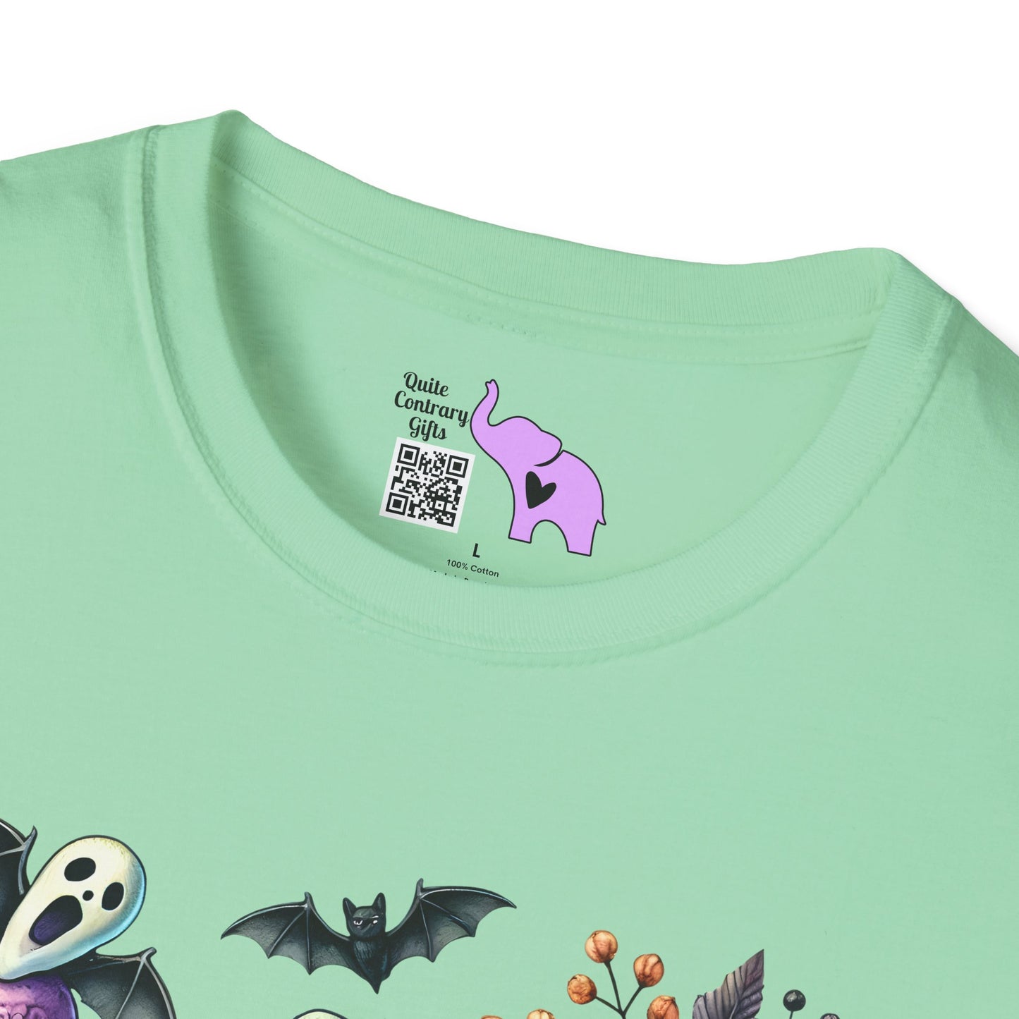 Ice Cream Cones w/Pumpkins and Ghost Adult  T-shirt