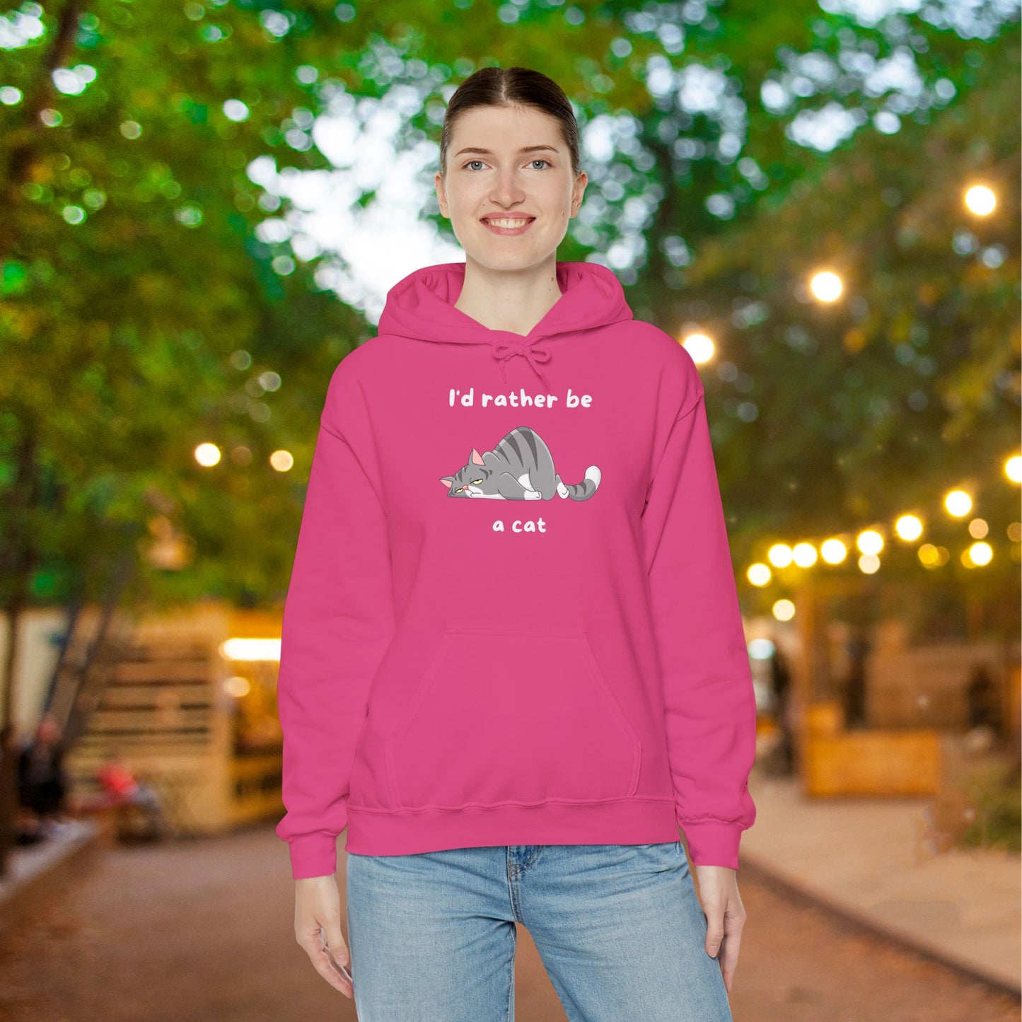 I'd Rather Be A Cat Heavy Blend™ Hooded Sweatshirt