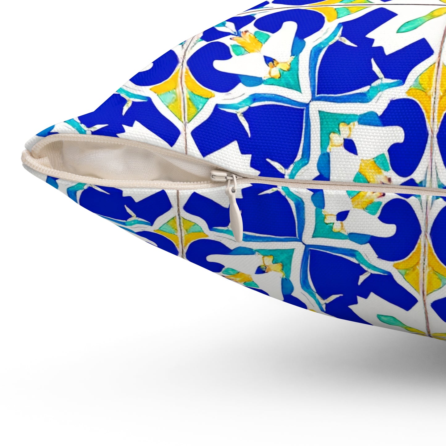 Blue Horizon Mosaic Throw Pillow