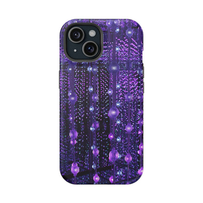 Purple Raindrops MagSafe® Compatible Tough Case for iPhone