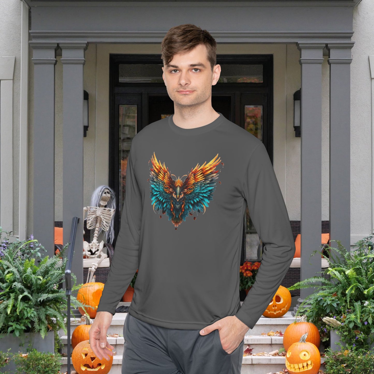 Haunted Phoenix Adult Long Sleeve Tee
