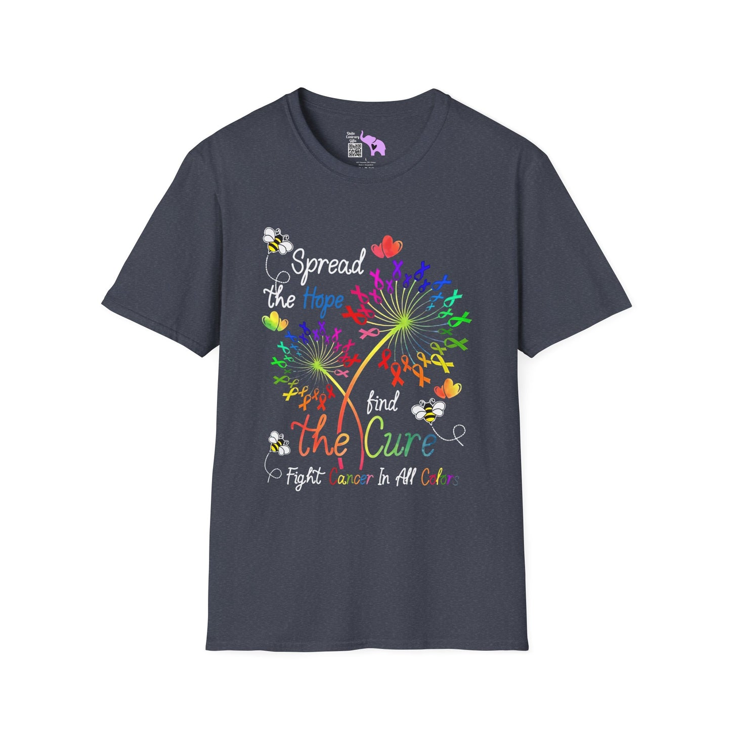 Fight Cancer in All Colors 3 Adult T-shirt