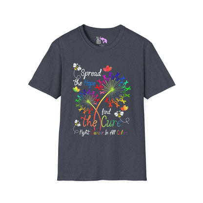 Fight Cancer in All Colors 3 Adult T-shirt
