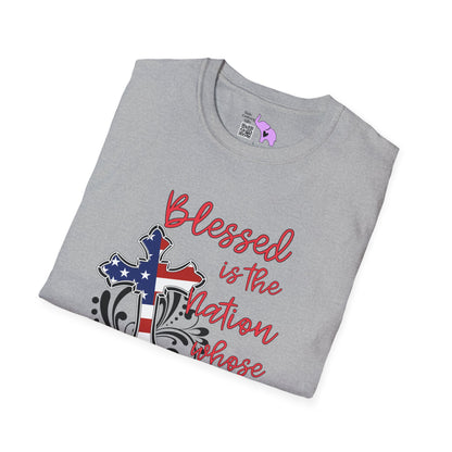 Blessed Is The Nation Whose God Is The Lord Adult T-shirt