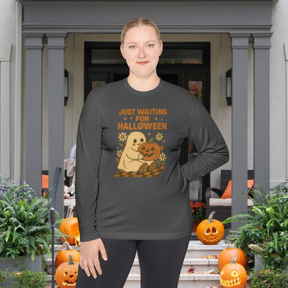 Just Waiting For Halloween Adult Long Sleeve Tee