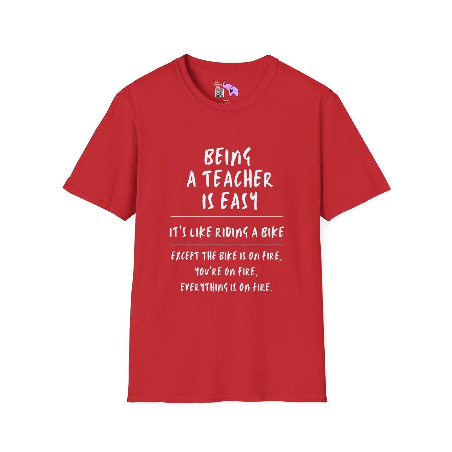Being A Teacher Is Like Riding A Bike... Adult T-shirt