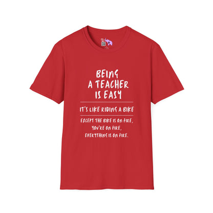 Being A Teacher Is Like Riding A Bike... Adult T-shirt