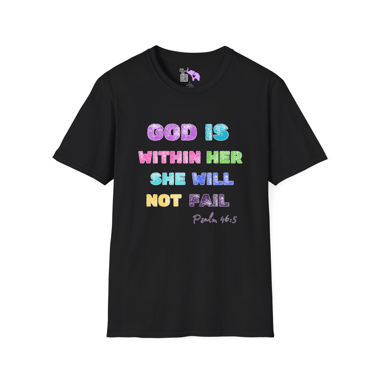 God Is Within Her She Will Not Fail Psalm 46:5 Adult T-shirt