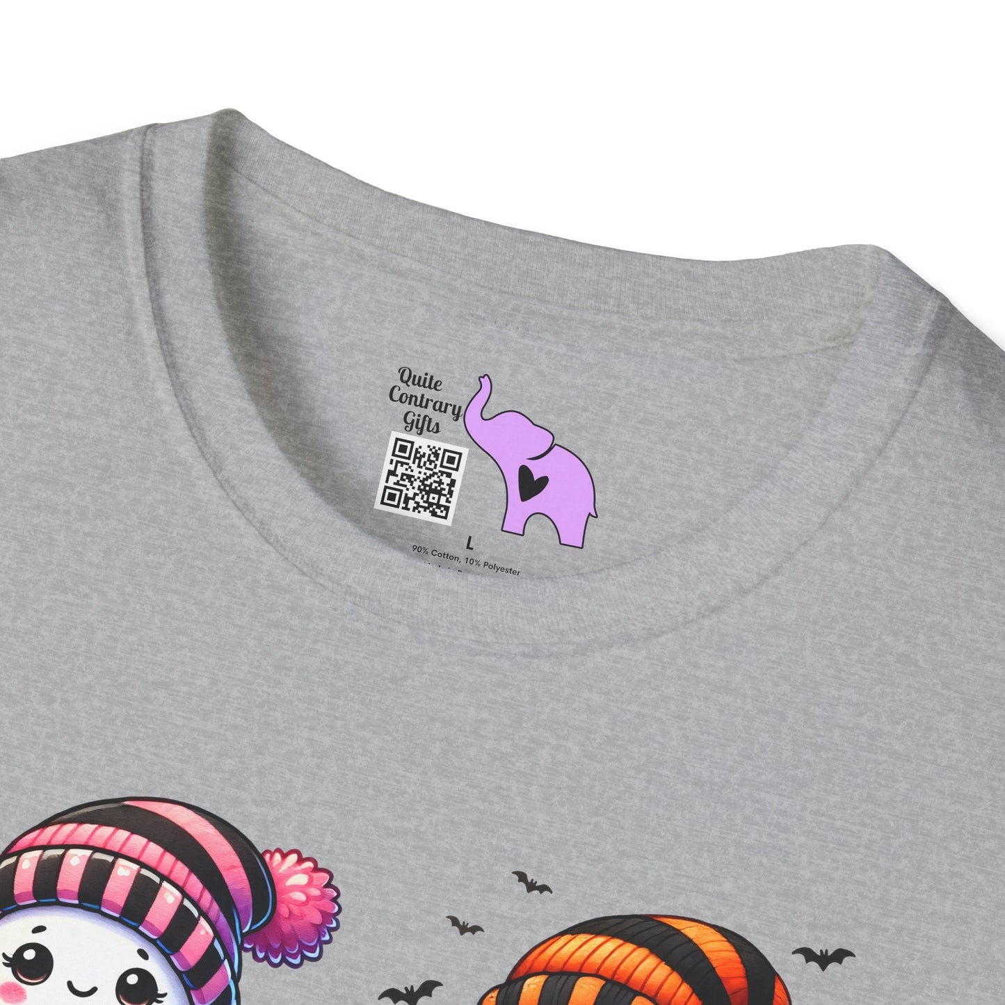 Cute Ghosts w/Pumpkins Adult T-shirt