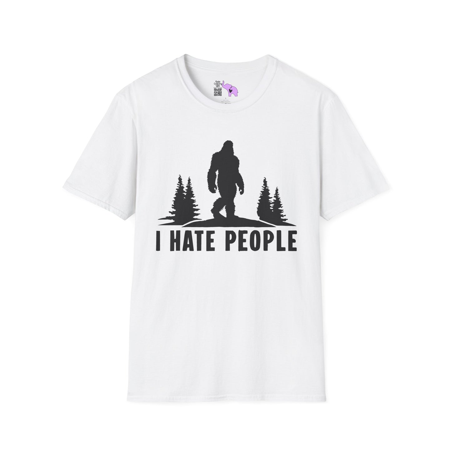 Bigfoot: I Hate People Adult T-shirt