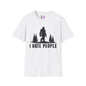 Bigfoot: I Hate People Adult T-shirt