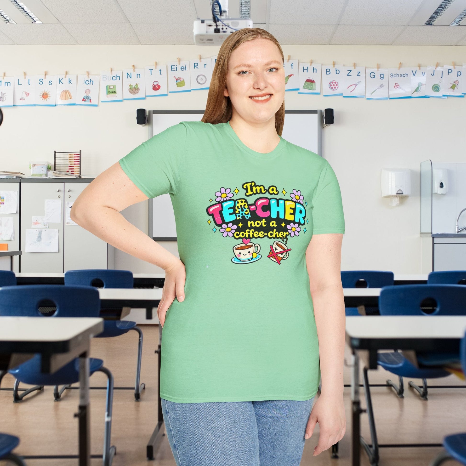 I'm A Tea-cher Not A Coffee-cher Adult T-shirt