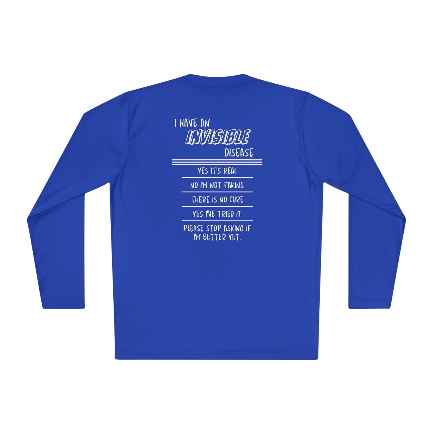 I'm An Invisible Warrior Chronic Illness Adult Long Sleeve Tee