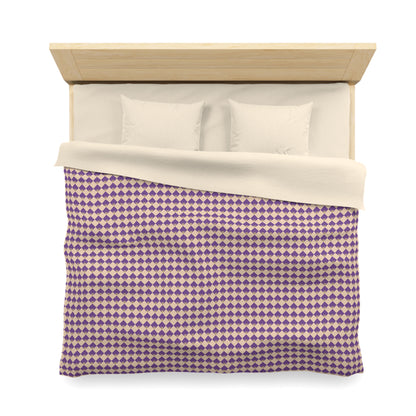 Diamond Bloom-Amethyst & Cream Duvet Bedding Set