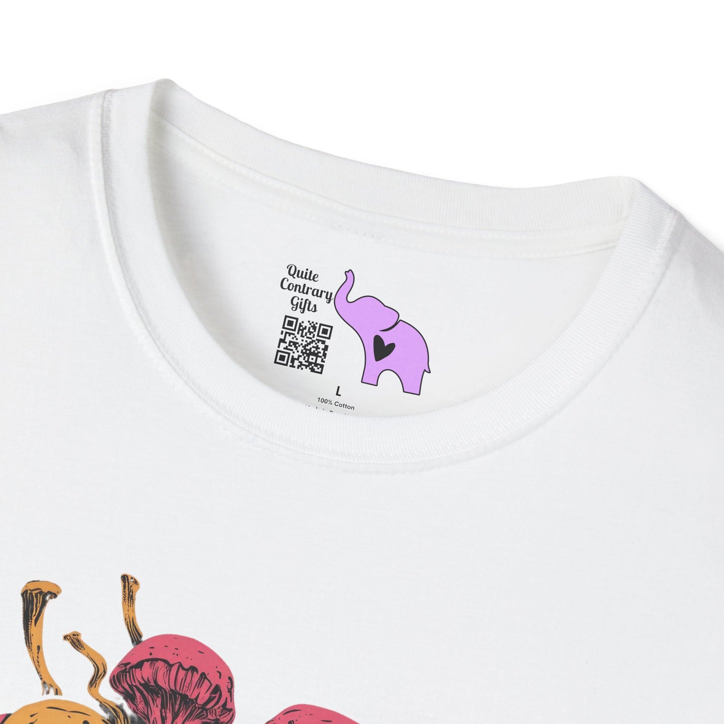 Creepy Mushroom Skull Adult T-shirt