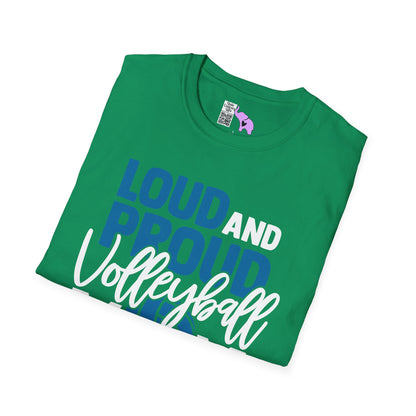 Loud and Proud Volleyball Mom Adult T-shirt