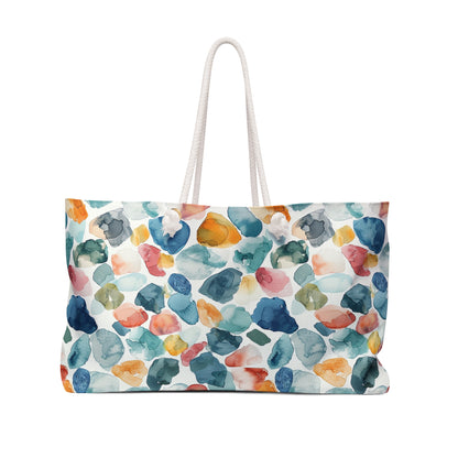 Watercolor Pebble Terrazzo Weekender Bag