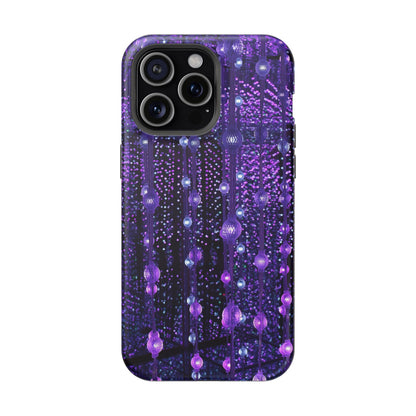Purple Raindrops MagSafe® Compatible Tough Case for iPhone