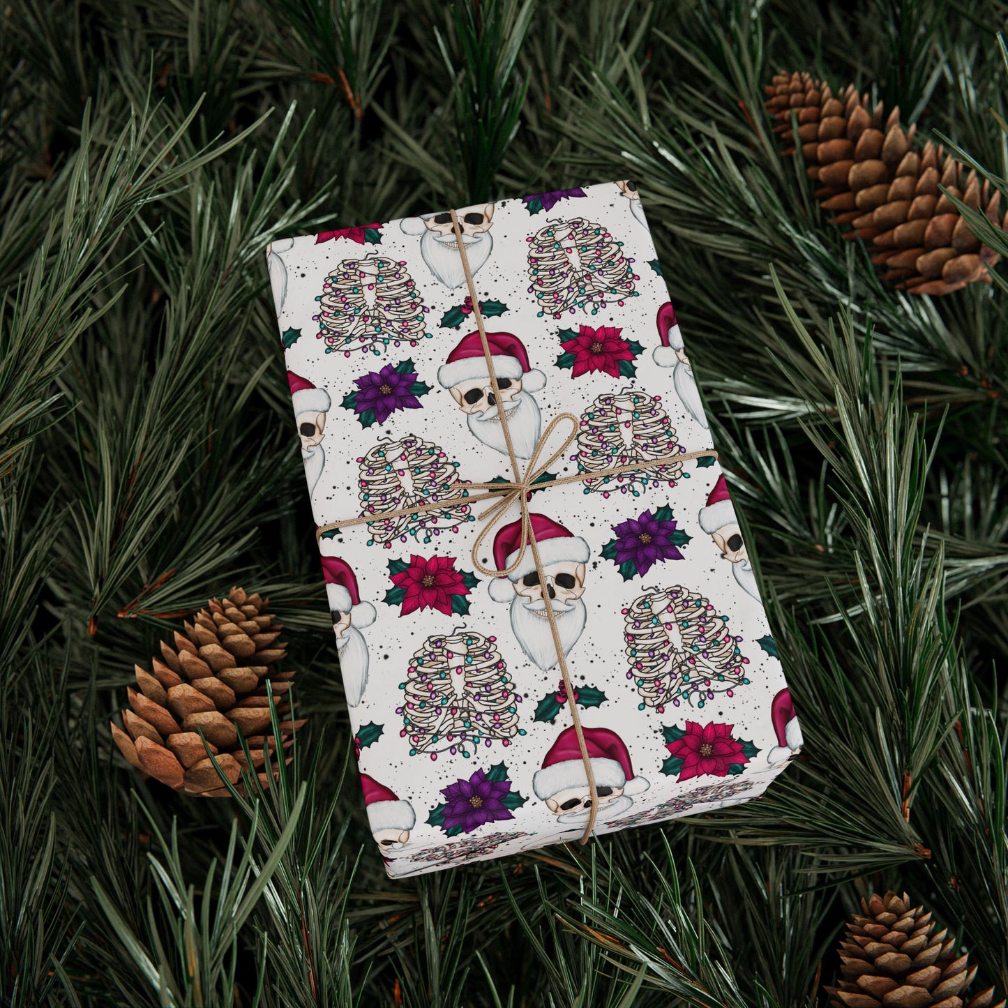 Santa Skull Wrapping Paper
