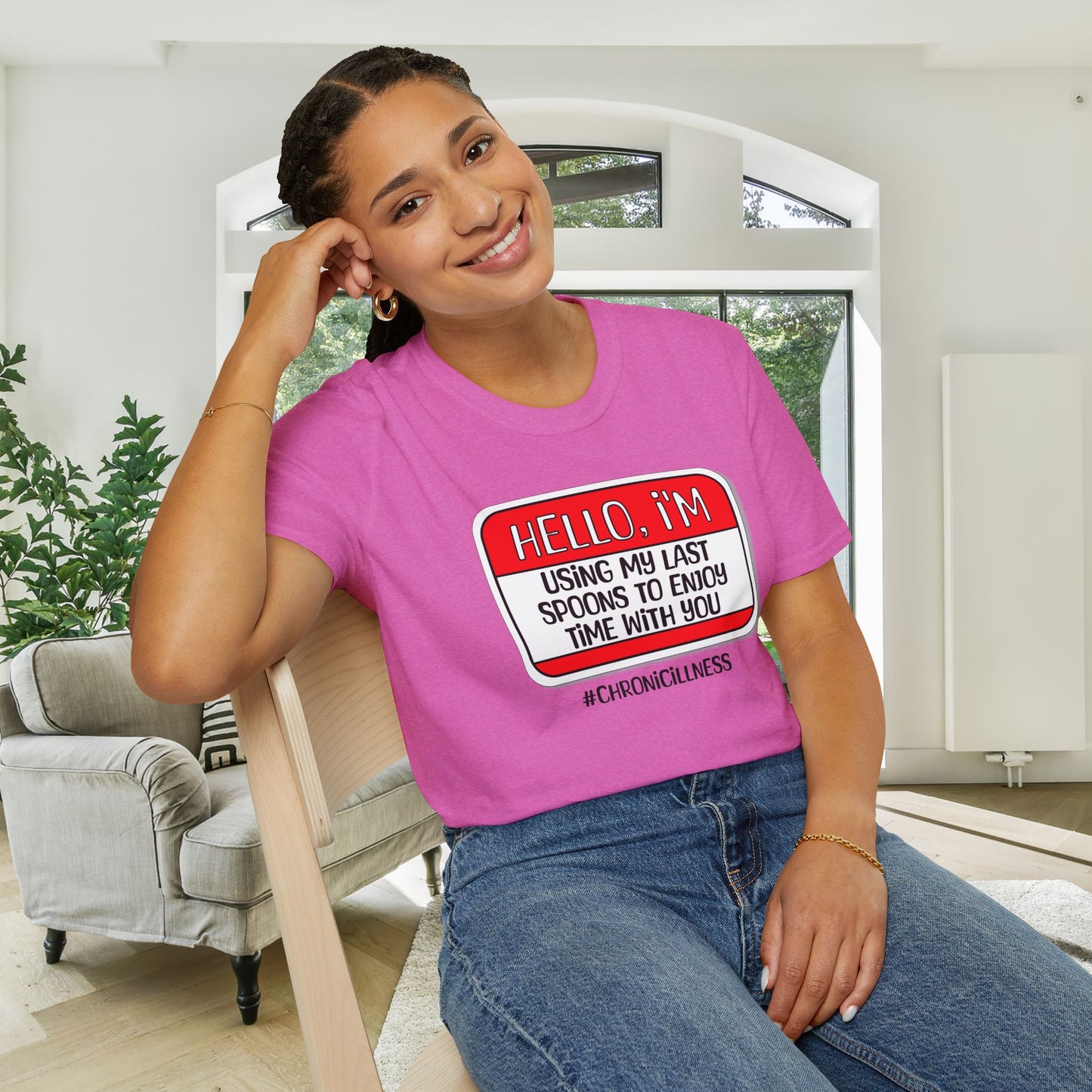 Hello, I'm Using My Last Spoons To Enjoy Time With You Adult T-shirt