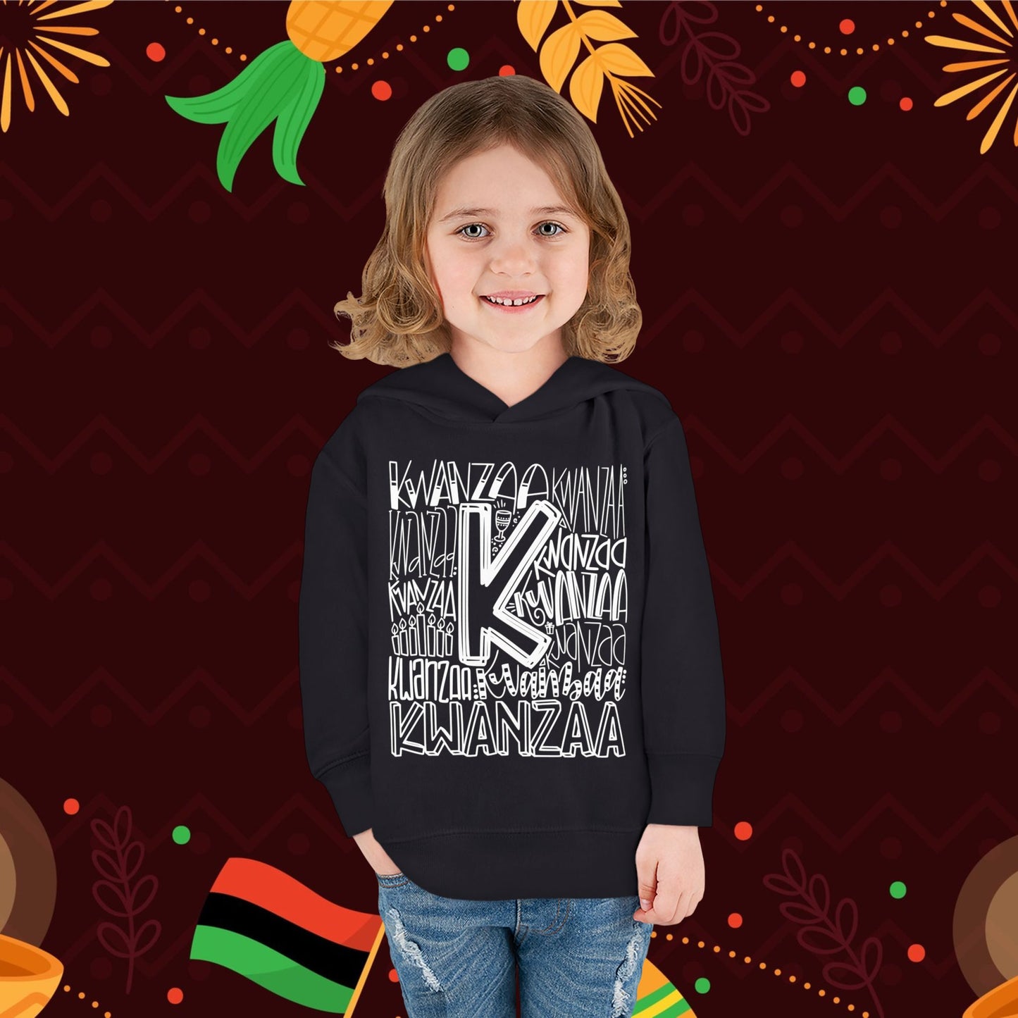 Kwanzaa Wordcloud Toddler Hoodie