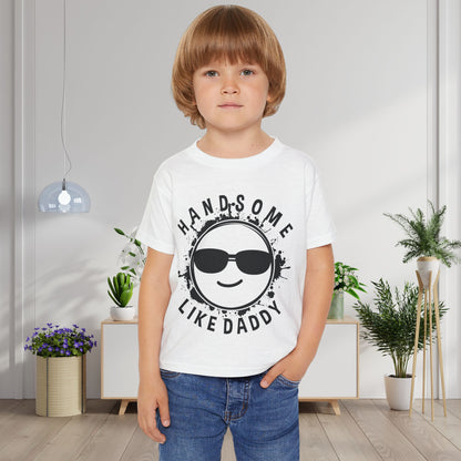 Handsome Like Daddy (Smiley Face) Heavy Cotton™ Toddler T-shirt